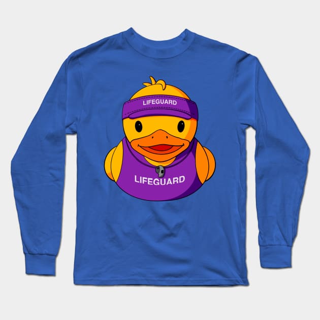 Lifeguard Rubber Duck Long Sleeve T-Shirt by Alisha Ober Designs